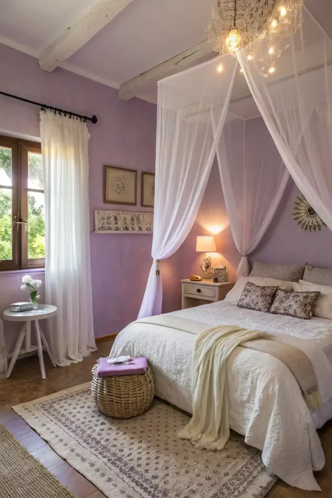 Romantic Purple Bedroom Decor