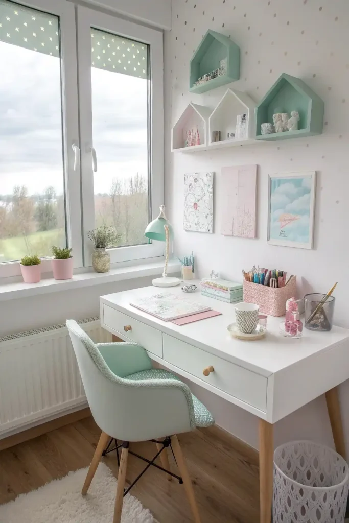 Pastel Aesthetic Study Room