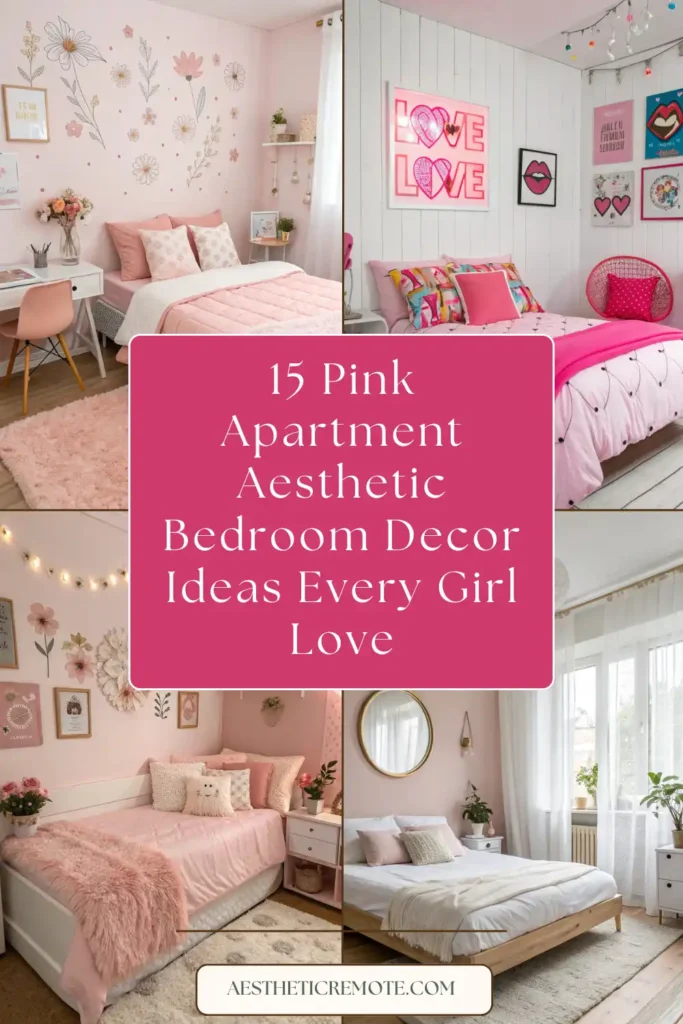 Pink Apartment Aesthetic Bedroom